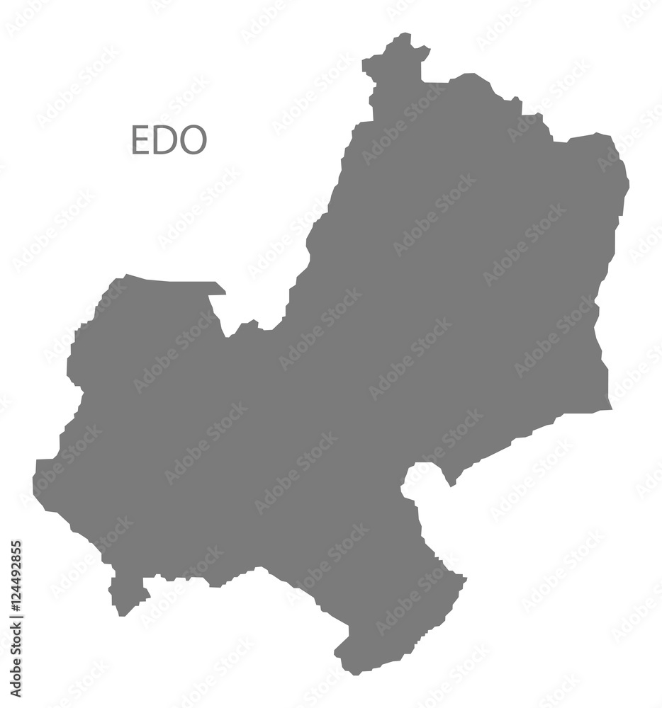 Edo Nigeria Map grey