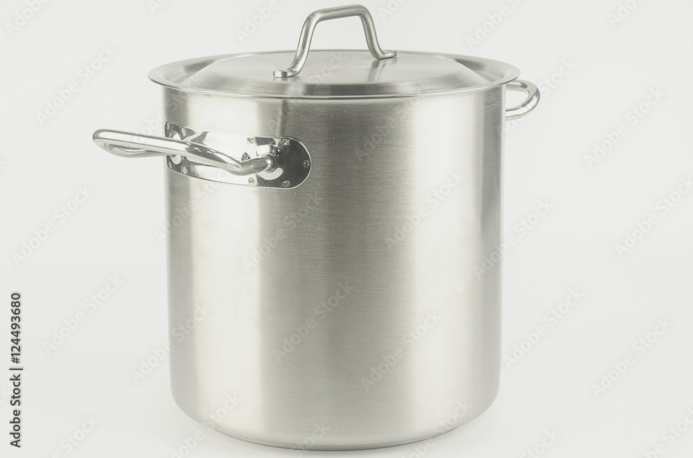 A large metal pot