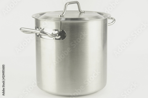 A large metal pot