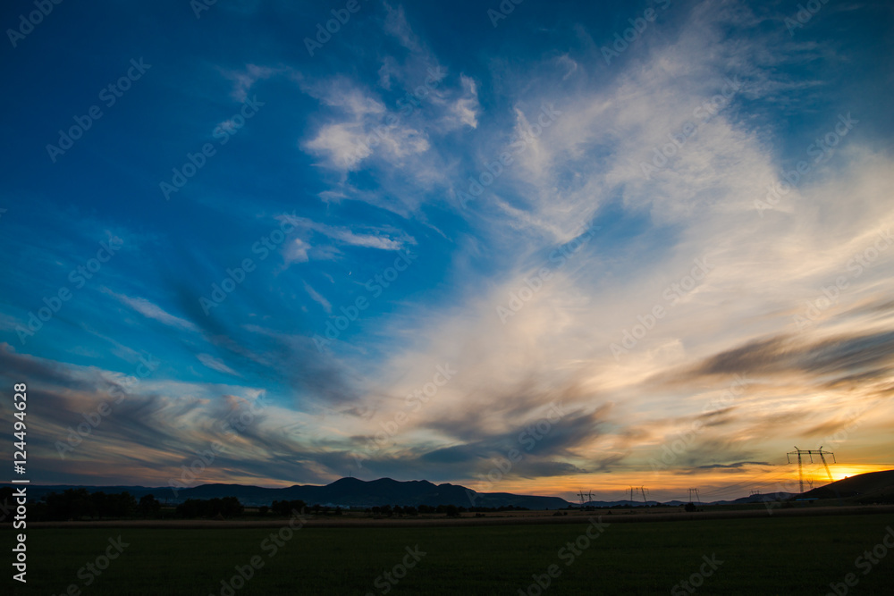 Clouds at sunset time Clouds at sunset time