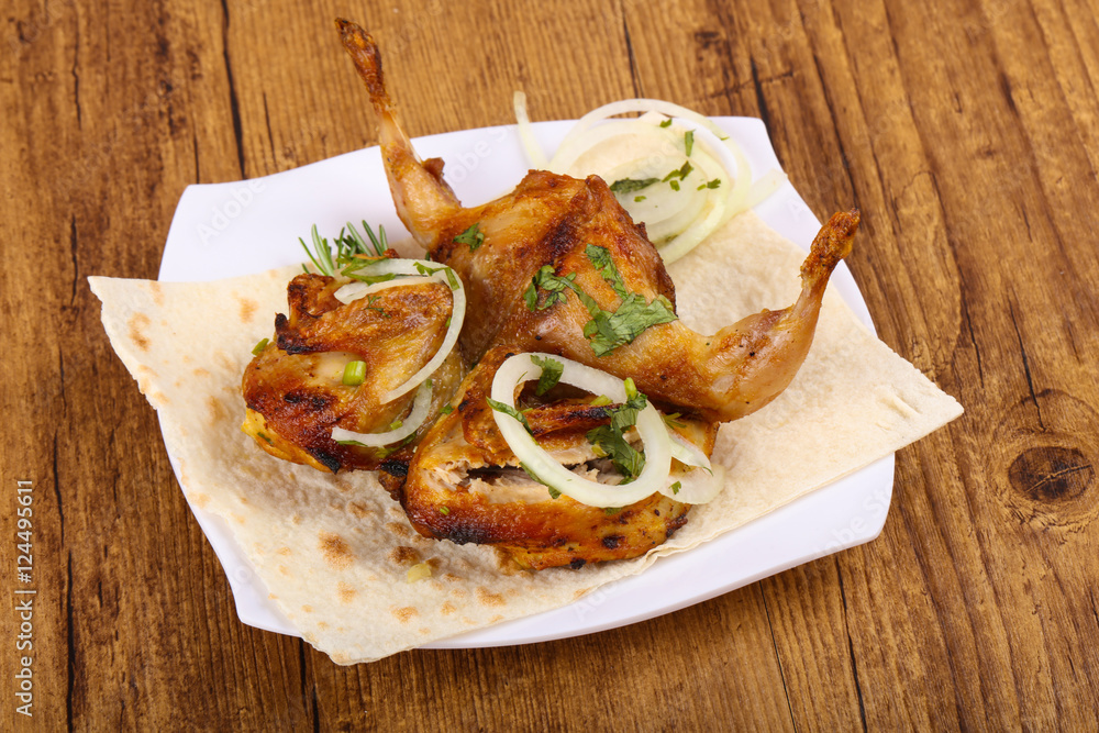 Grilled quail Grilled quail