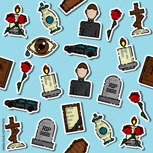 Colored funeral pattern