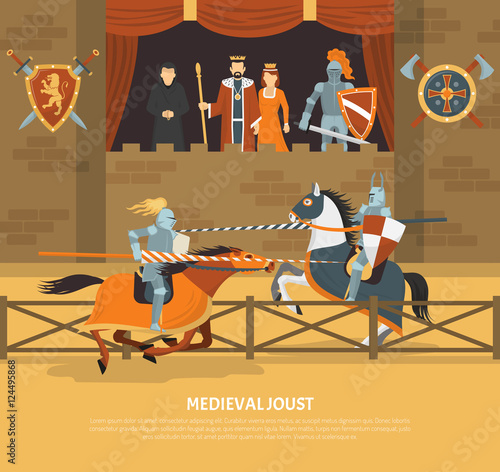 Medieval Joust Illustration