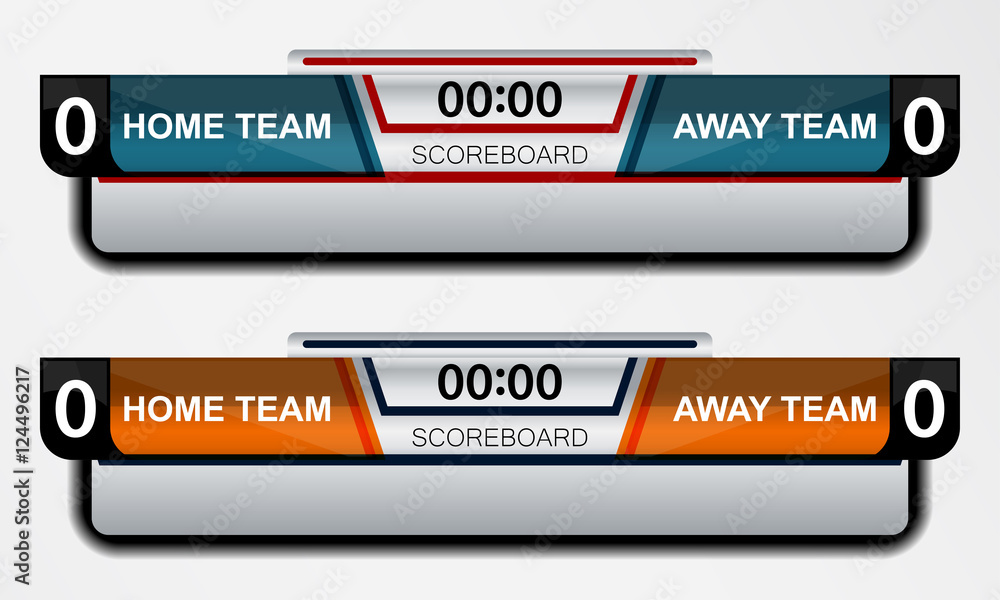 design elements scoreboard sport for football and soccer, vector illustration design elements scoreboard sport for football and soccer, vector illustration