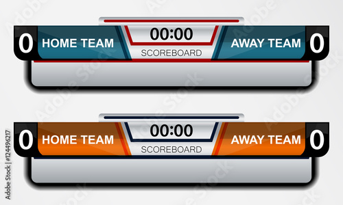 design elements scoreboard sport for football and soccer, vector illustration