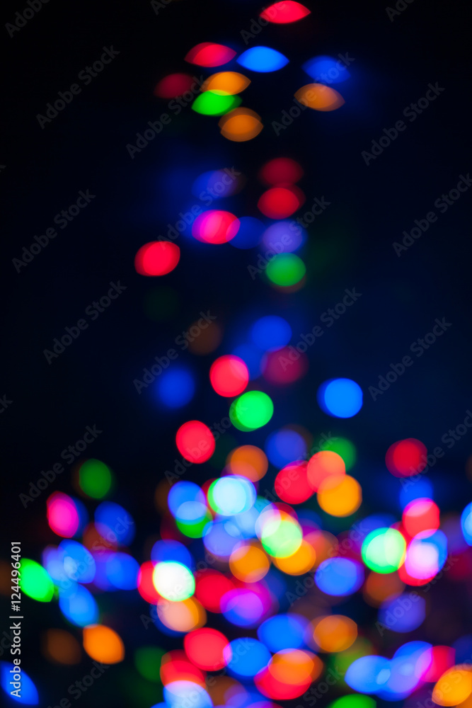 Defocused christmas lights bokeh background Defocused christmas lights bokeh background
