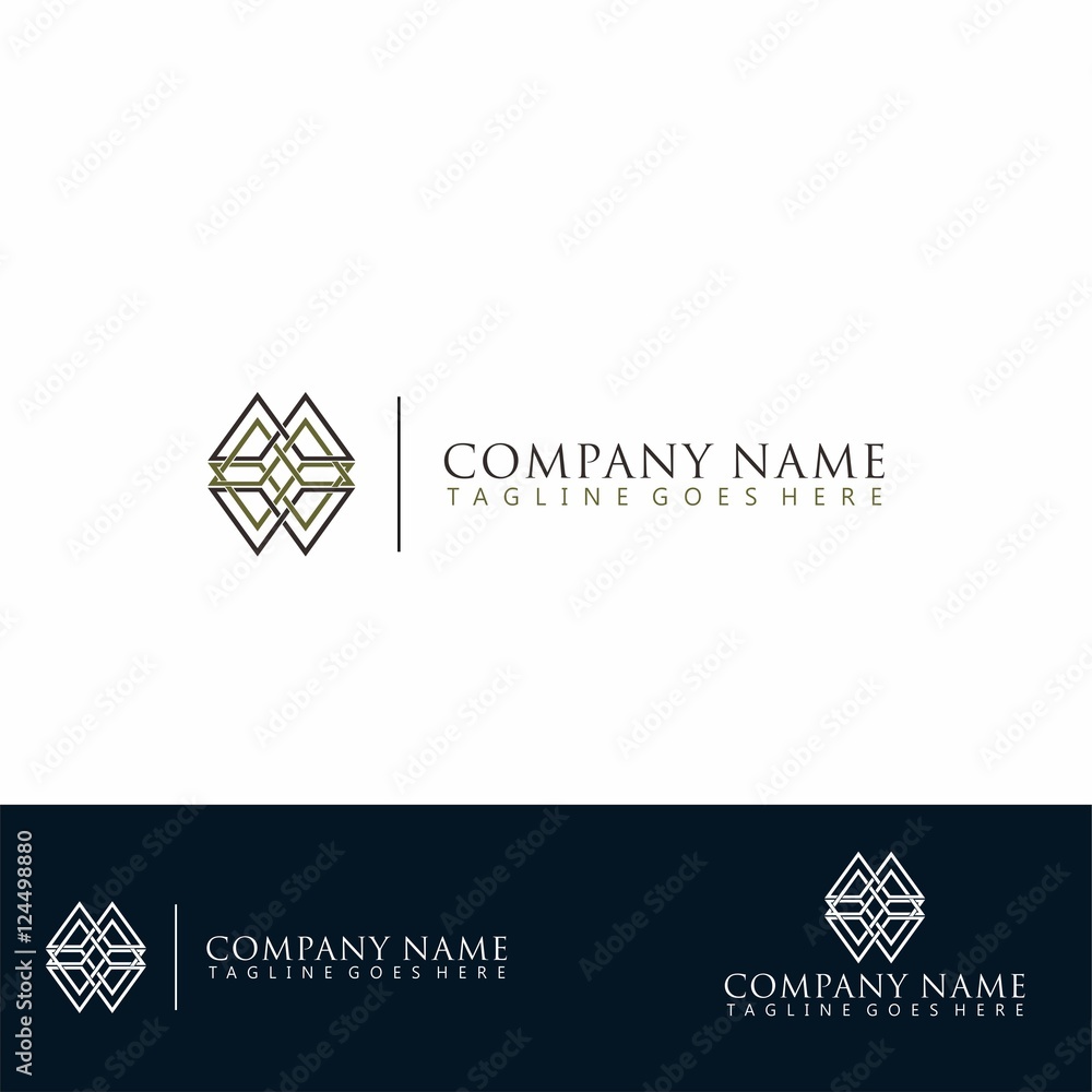 Fototapeta premium abstract square circle logo design