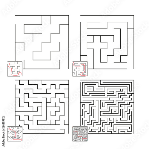 Quadro su tela Set of Mazes 46