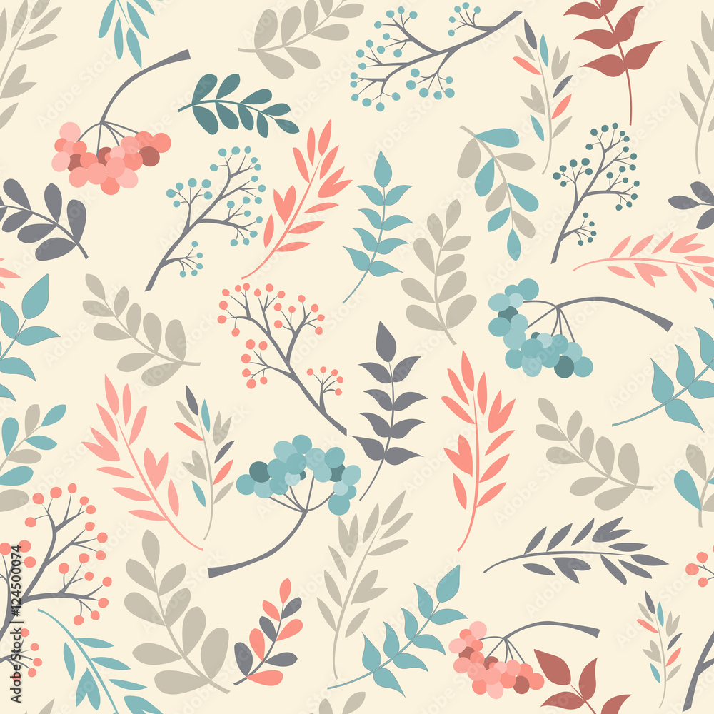 Floral seamless pattern on white background. Vector illustration. Floral seamless pattern on white background. Vector illustration.