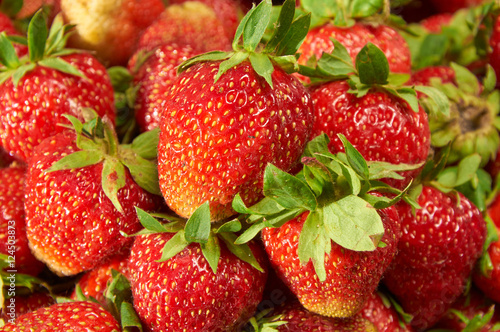 strawberries  background closeup