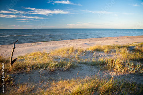 Baltic Sea Coastline-Seaside in Kolka Cape  Gulf of Riga  Latvia. The Baltic Sea is a sea of the Atlantic Ocean  enclosed by Scandinavia  Finland  the Baltic countries  and the North European Plain.