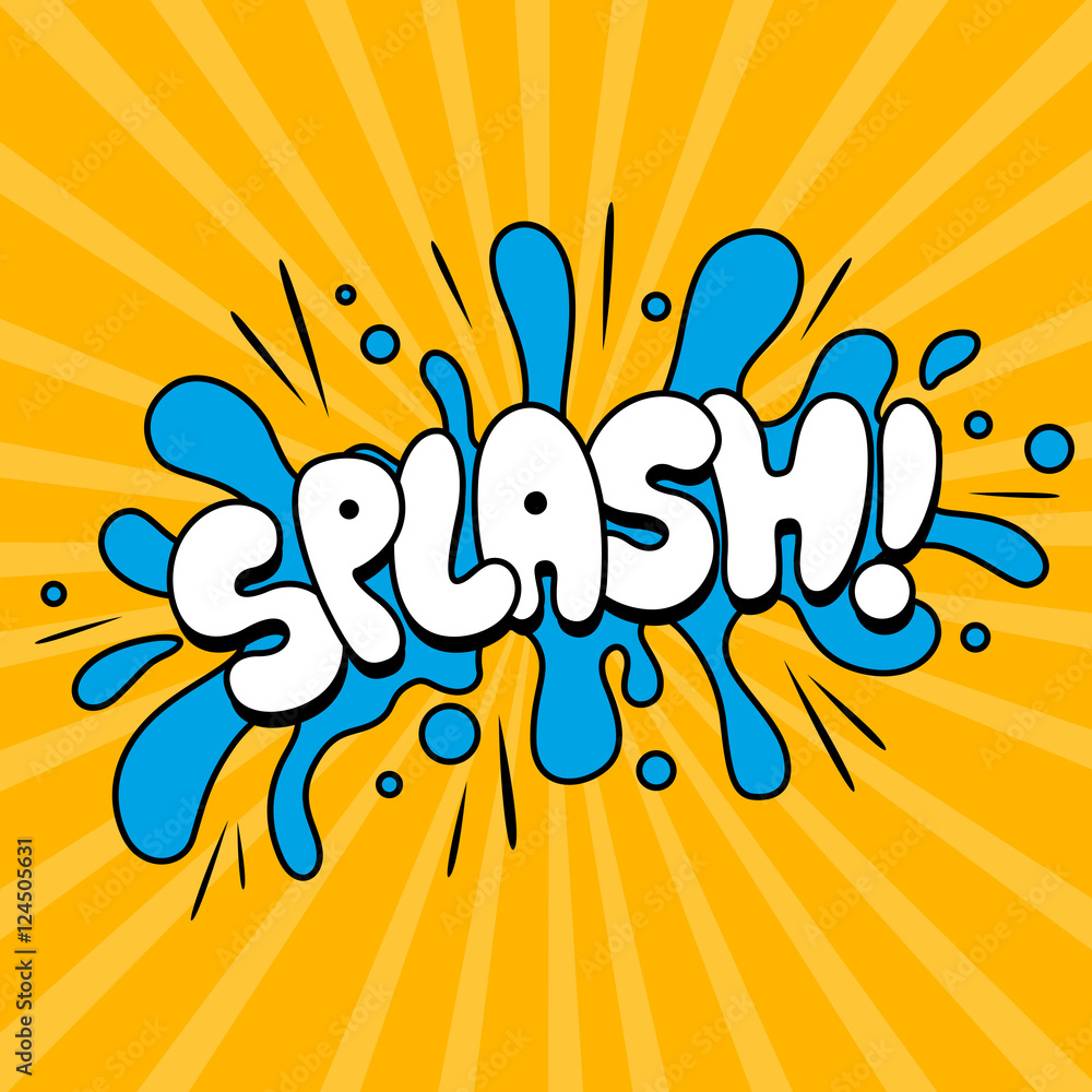 Vector Illustration of a Splash Cartoon Sound Effect Stock Vector | Adobe  Stock