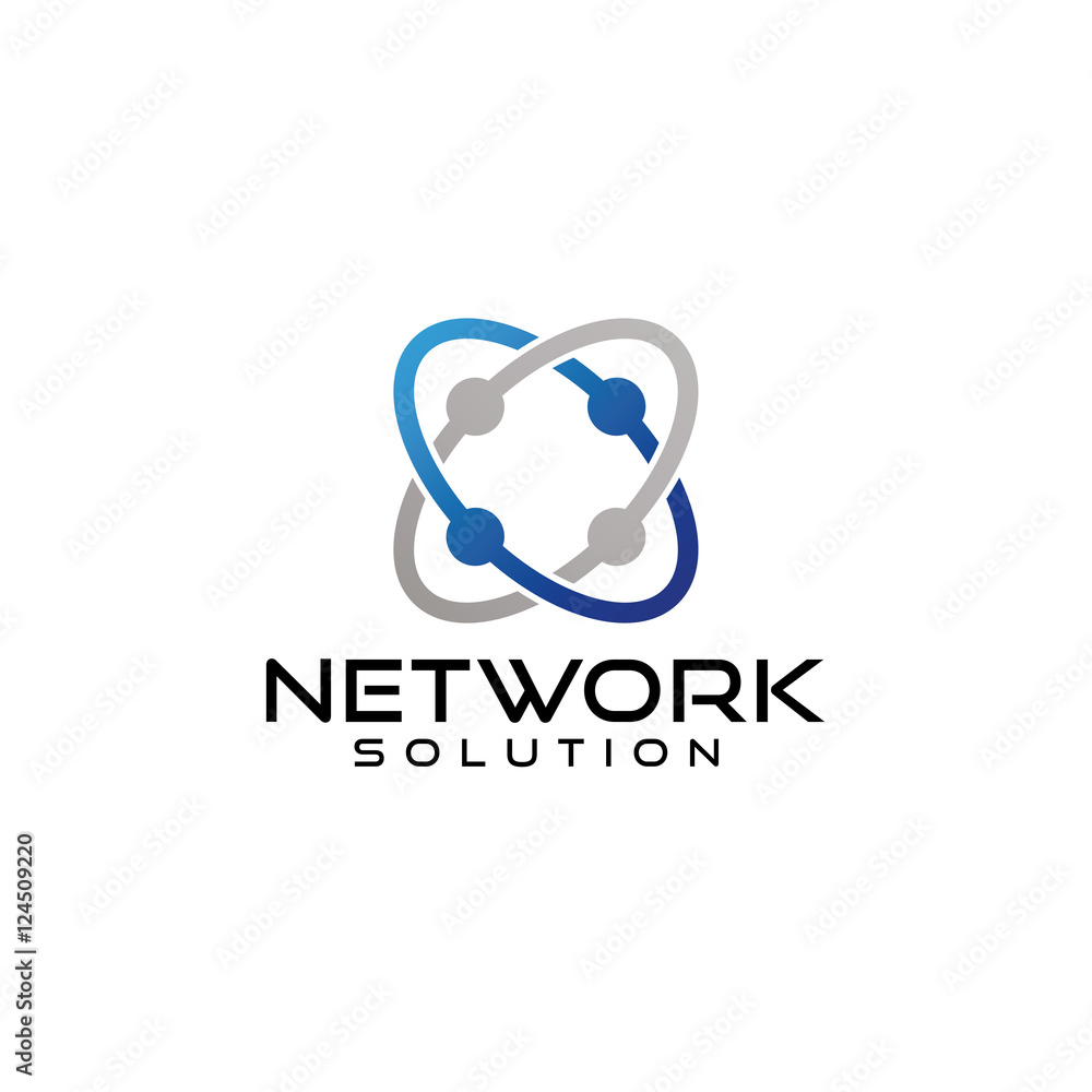 Network logo design vector Stock Vector Adobe Stock