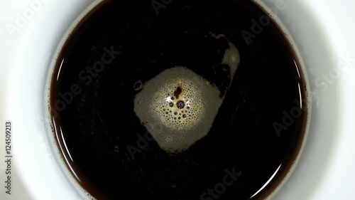 Petite black coffee in a mug