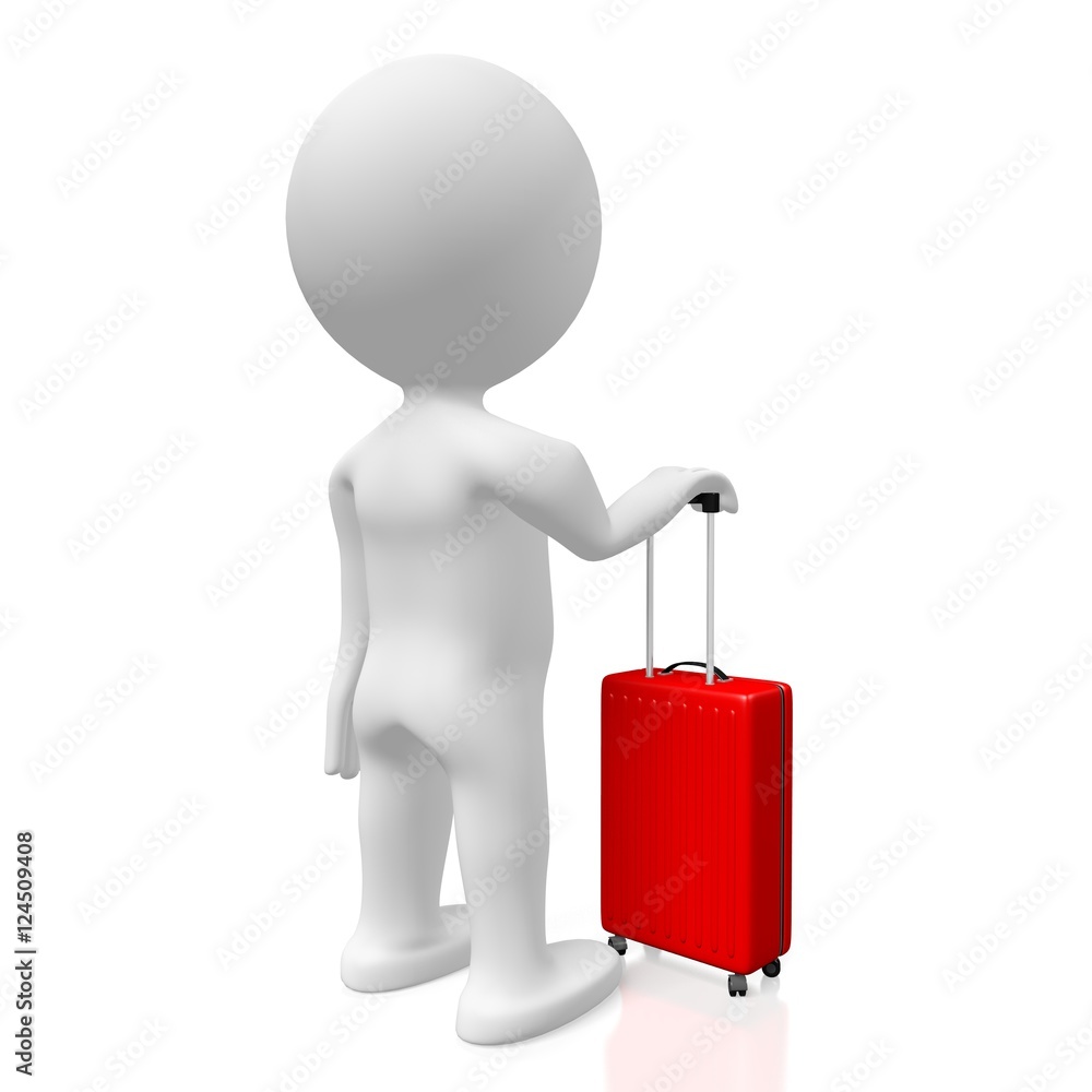 3D tourist, travel concept 3D tourist, travel concept