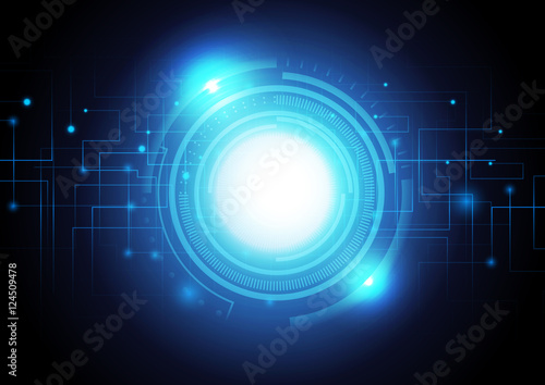 Abstract blue technology light background