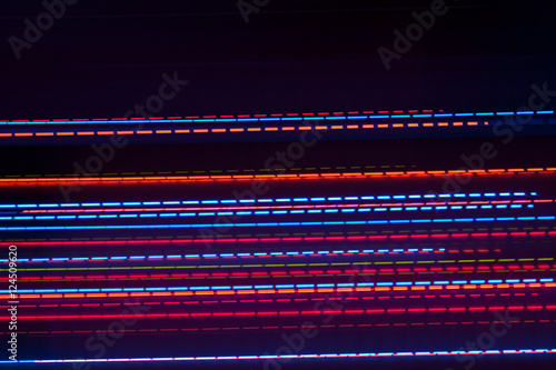 Colorful Lights, Color Traces, Night Party. Black Background.
