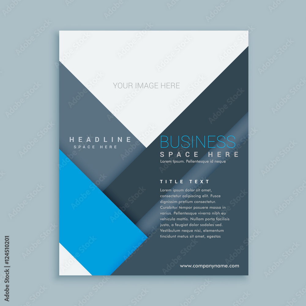 company brochure template in minimal shapes