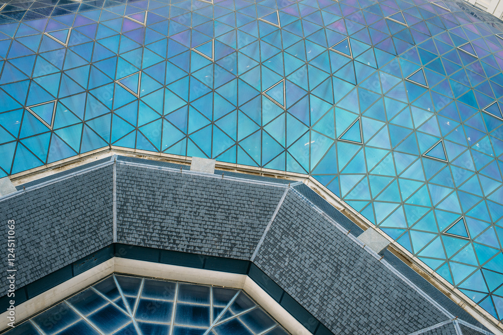 Obraz premium futuristic roof of modern building, Madrid (Spain)
