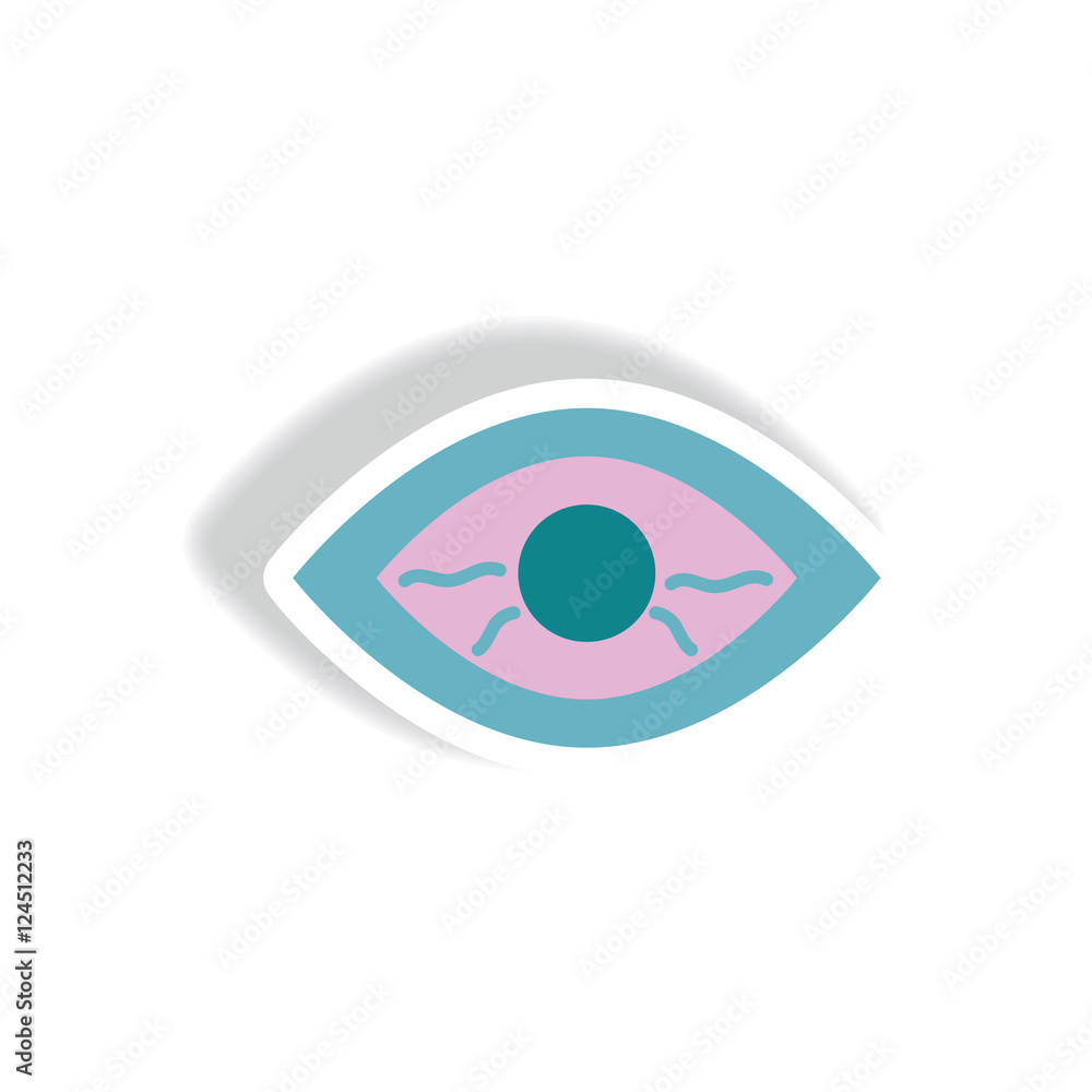 stylish icon in paper sticker style eye problems stylish icon in paper sticker style eye problems