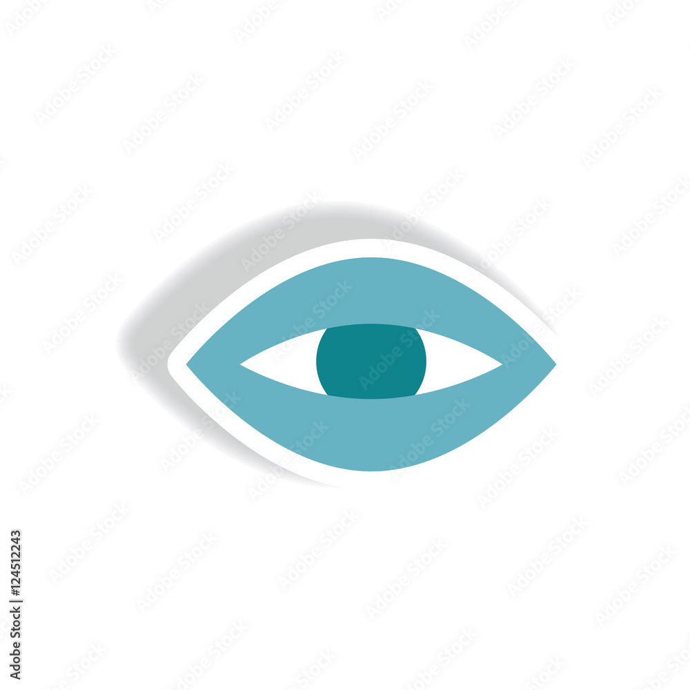 stylish icon in paper sticker style eye problems stylish icon in paper sticker style eye problems