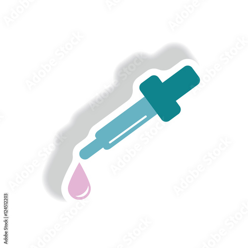 stylish icon in paper sticker style eye drops