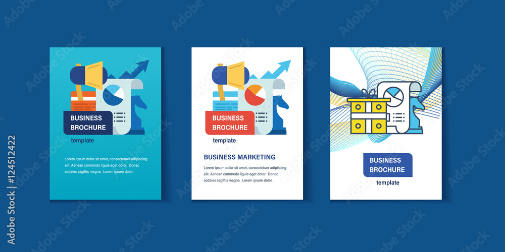Fototapeta premium Concept of illustration - business marketing, management and planning.