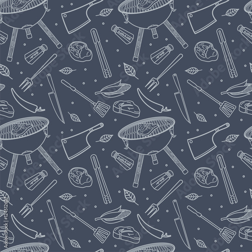 BBQ vector food seamless texture