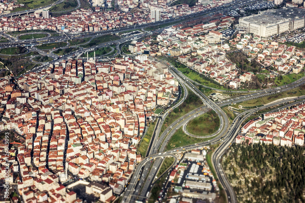 Obraz premium Istanbul city aeral view, Turkey