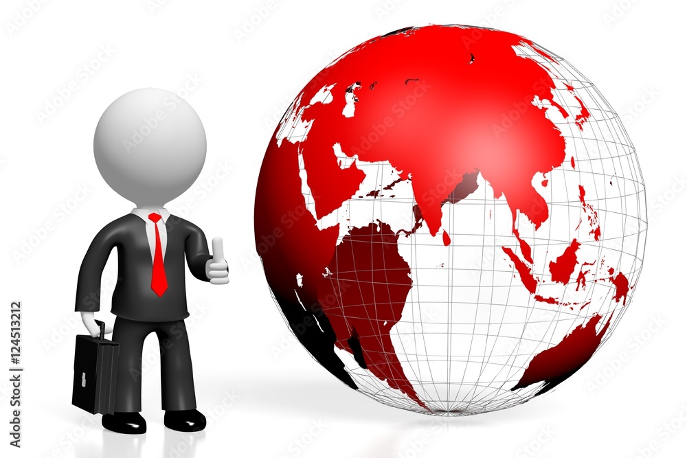 3D business travel concept 3D business travel concept