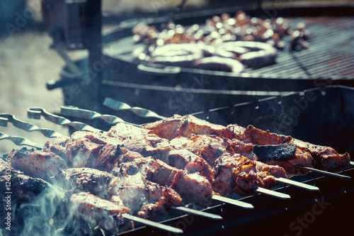 Assortment of barbecue on the grill © 6okean