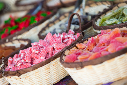 Sweets stalls at Almossassa market. photo