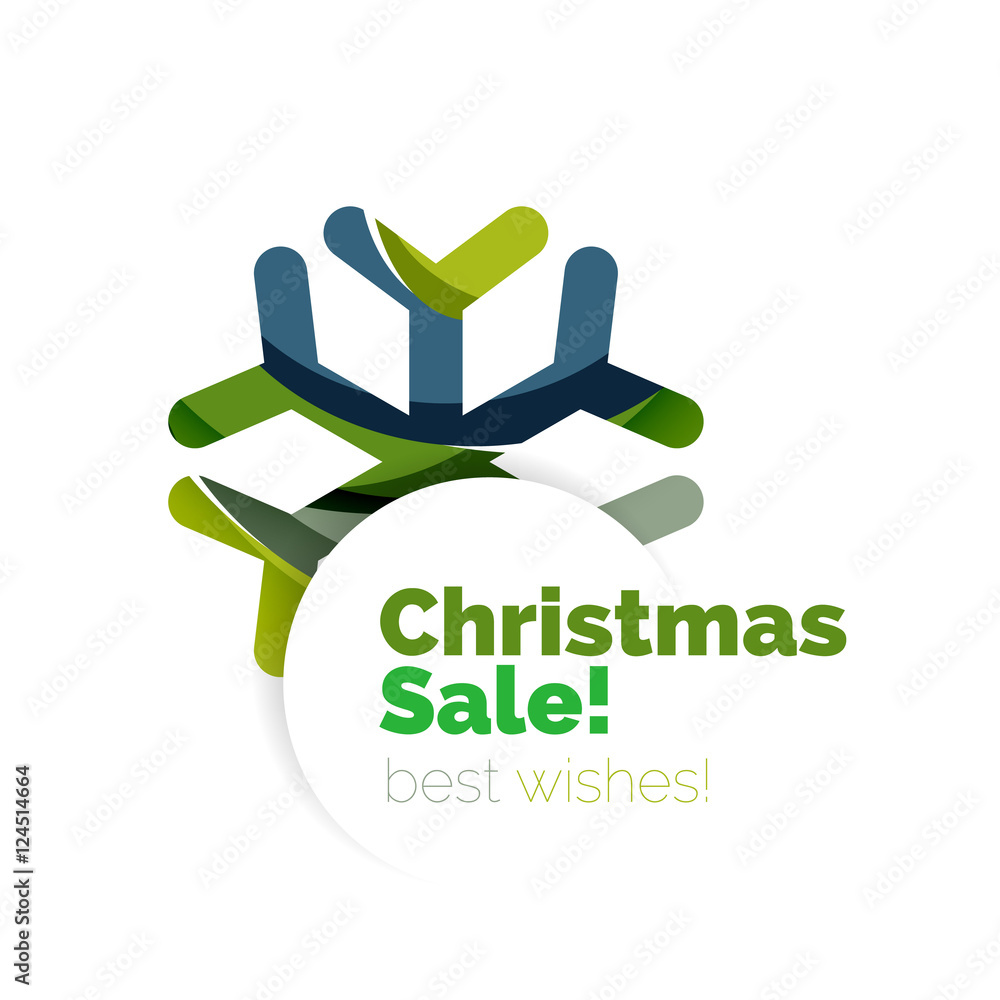Christmas sale, vector greeting card or banner Christmas sale, vector greeting card or banner