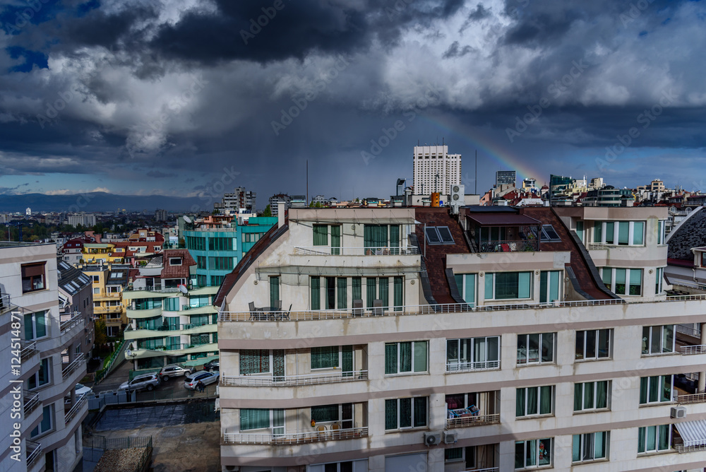 Storm clouds over Sofia, Bulgaria