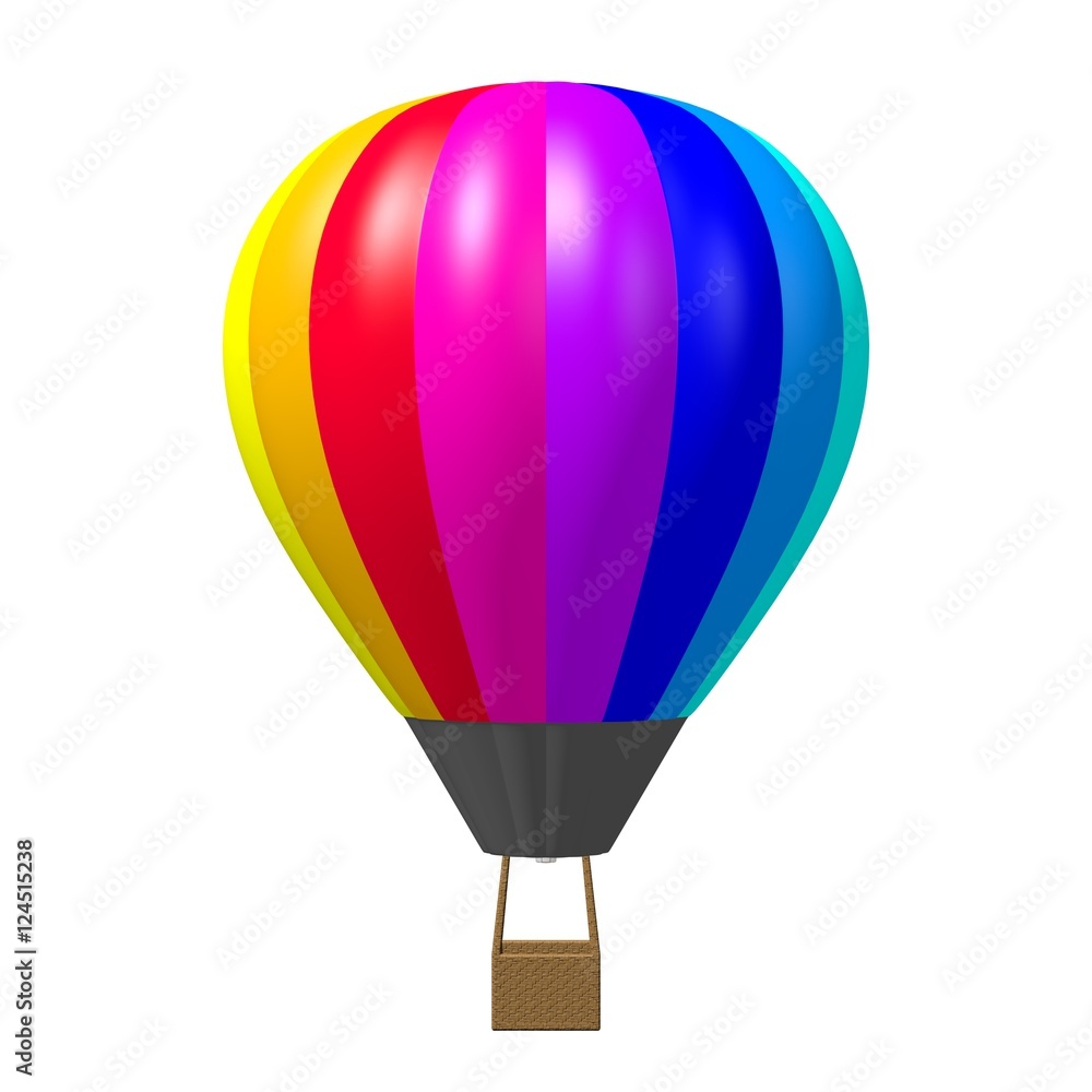 Naklejka premium 3D hot air balloon