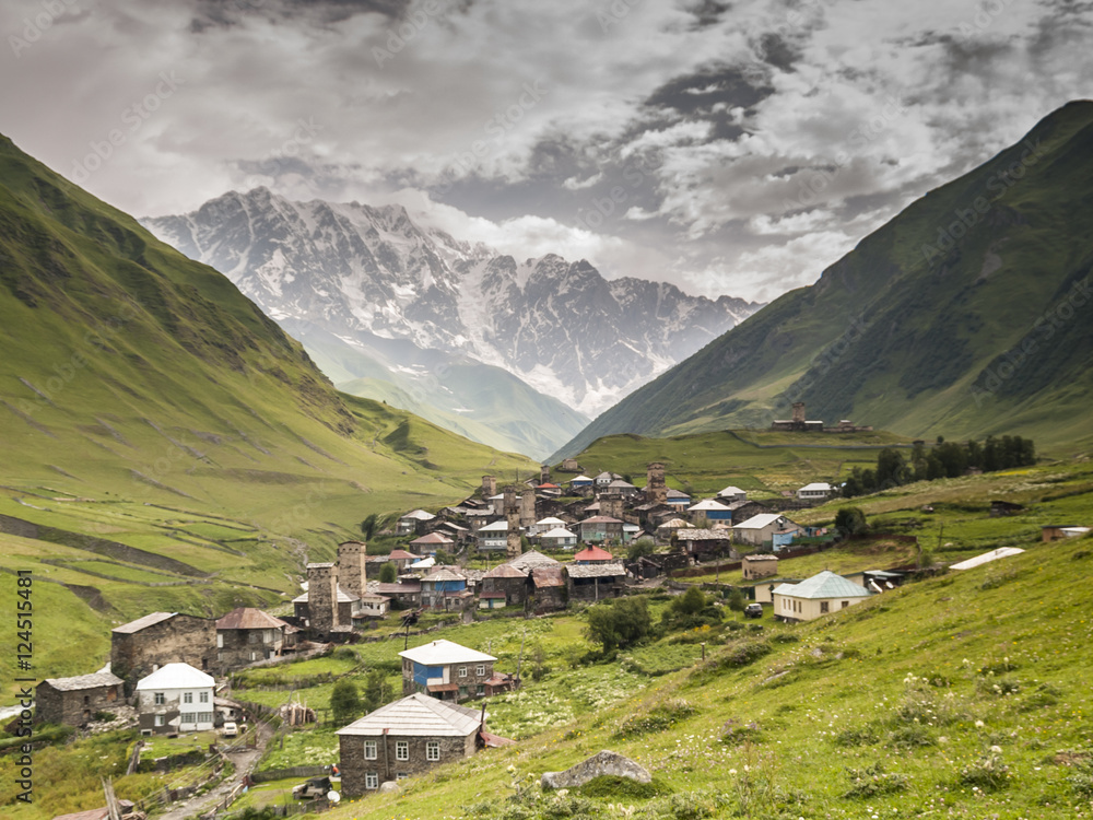 Ushguli village. Europe, Caucasus,  Georgia.
