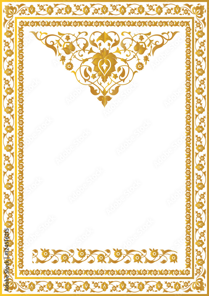 Obraz premium Ornate golden frame