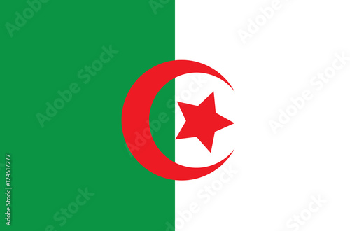 original and simple Algeria flag isolated vector in official col