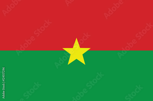 An Illustrated Drawing of the flag of Burkina Faso