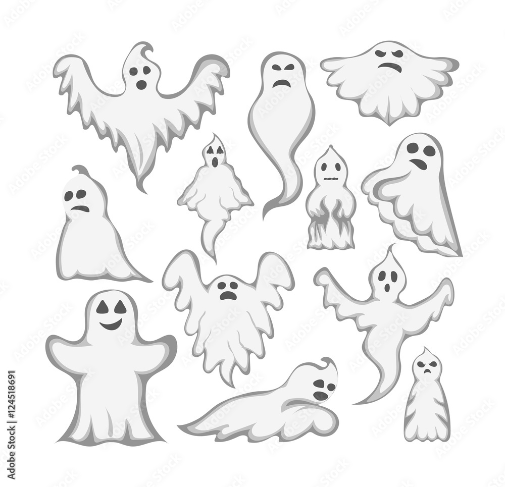 Obraz premium Ghost character vector