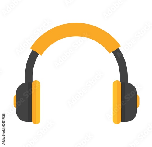 Headphones vector icon isolated