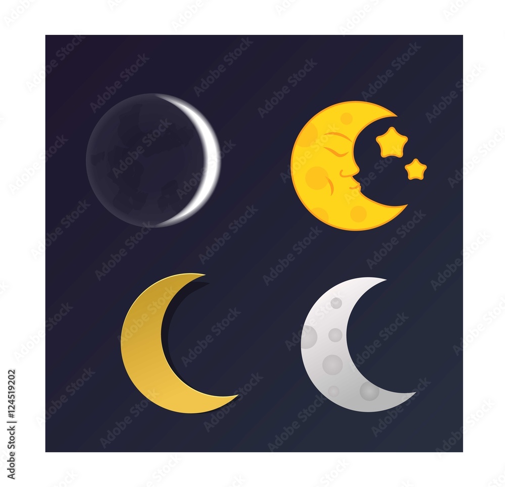Moon month illustration. Moon month illustration.