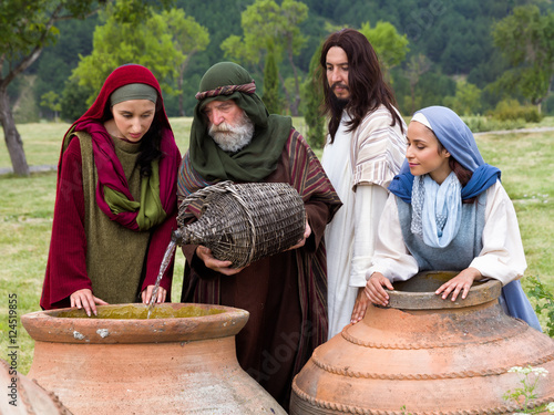 Fotografia Wedding at Cana bible scene