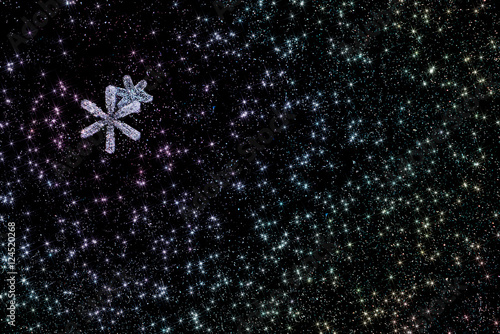 abstraction star snowflakes pattern