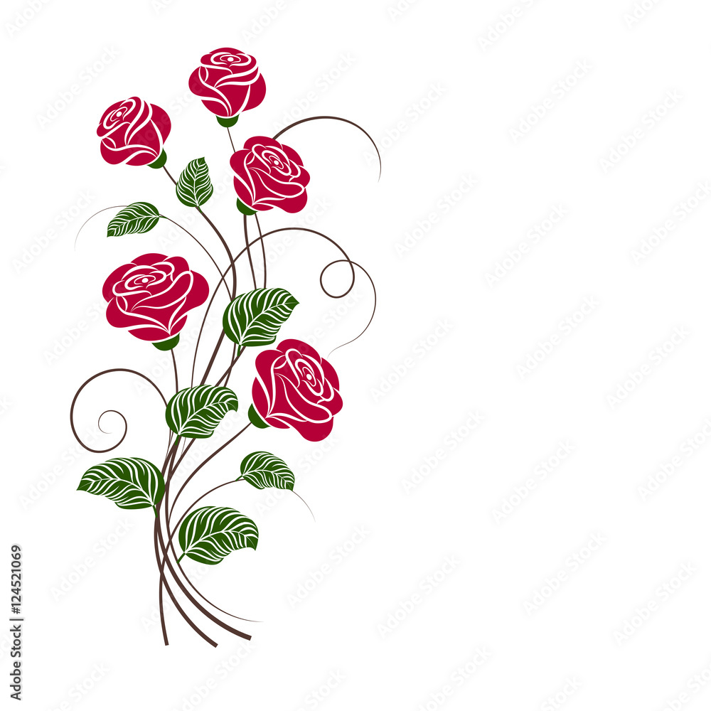 Fototapeta premium Simple floral background