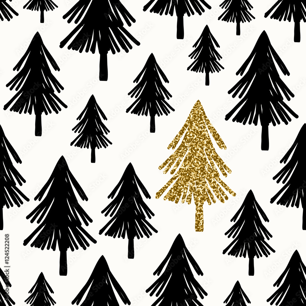Obraz premium Seamless Christmas Pattern
