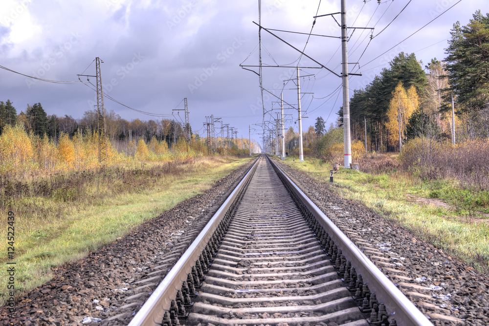 Railroad. Autumn