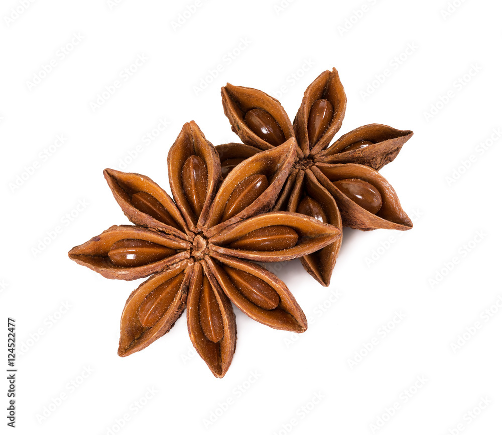 Star anise isolated on white background. Star anise isolated on white background.