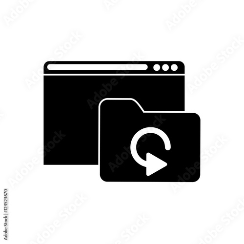 File and website icon. Data base center and web hosting theme. Isolated design. Vector illustration