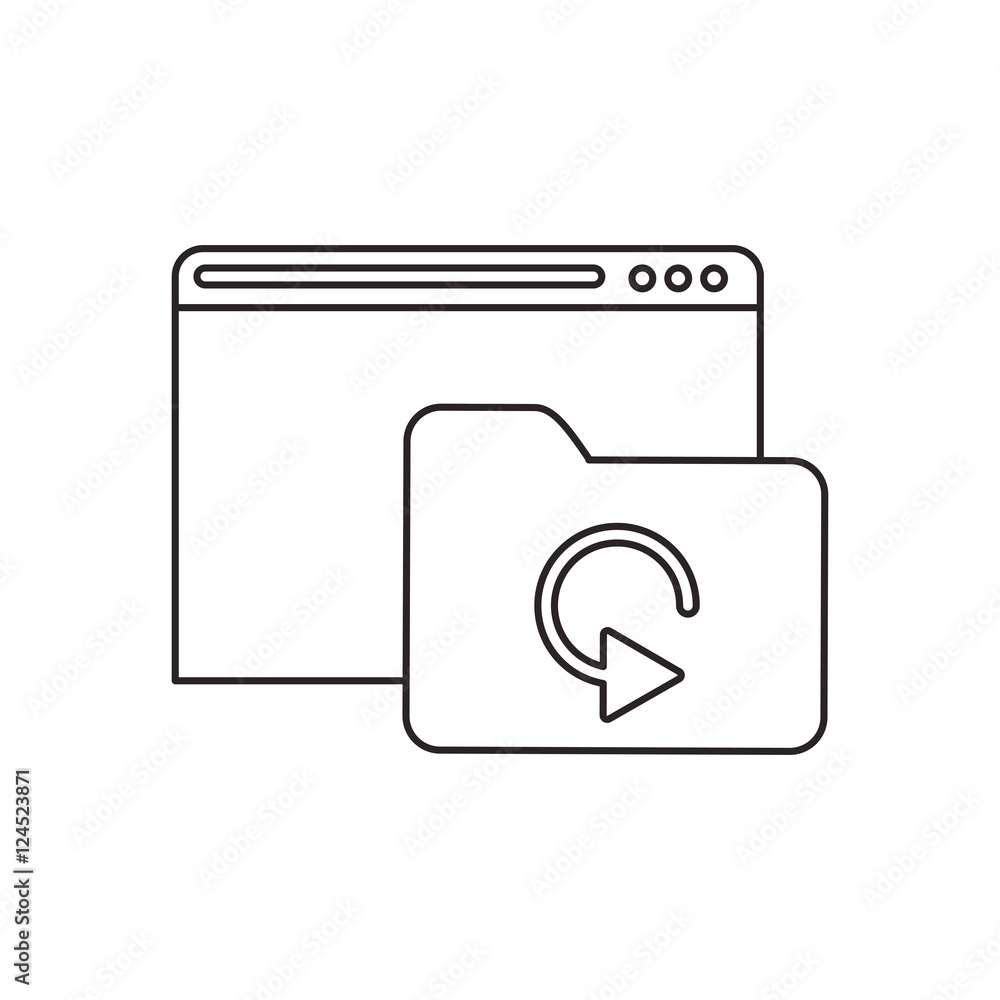 File and website icon. Data base center and web hosting theme. Isolated design. Vector illustration File and website icon. Data base center and web hosting theme. Isolated design. Vector illustration